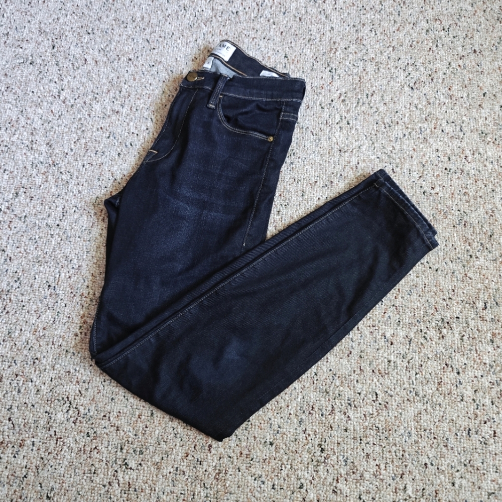 FRAME Dark Blue Skinny Jeans size 26
